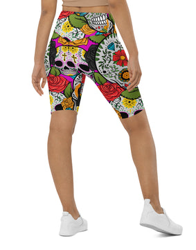 Dead sugar skull  Biker Shorts