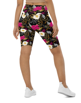 Floral Pattern Biker Shorts