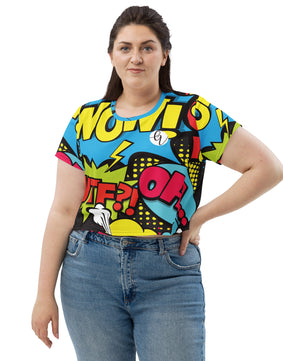 Wao Cool All-Over Print Crop Tee