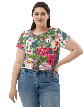 Wild floral All-Over Print Crop Tee