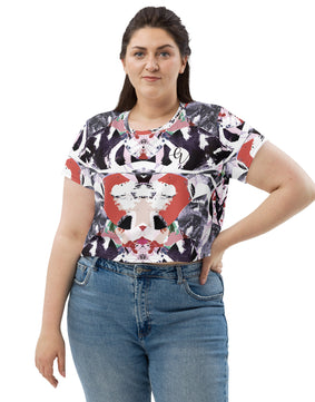 Zebra floral All-Over Print Crop Tee