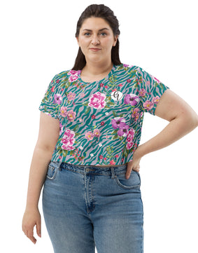 Rose and hubble All-Over Print Crop Tee