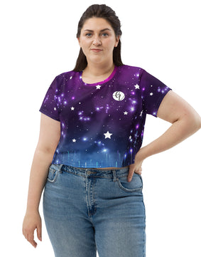 Spiral galaxy All-Over Print Crop Tee