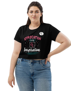 Appreciation inspiration All-Over Print Crop Tee