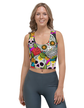 Dead sugar skull Crop Top