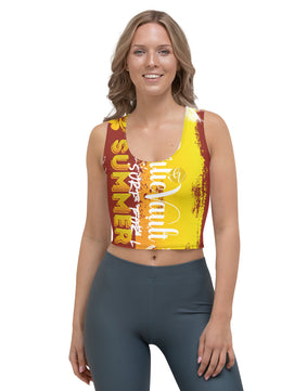 Brown and yellow summers Crop Top