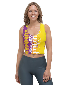 purple yellow summers Crop Top