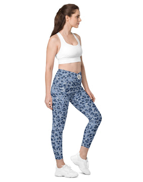 Bullet printed Crossover leggings with pockets