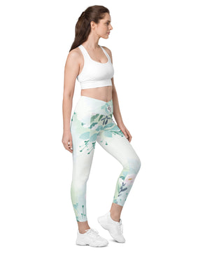 Floral Crossover leggings with pockets