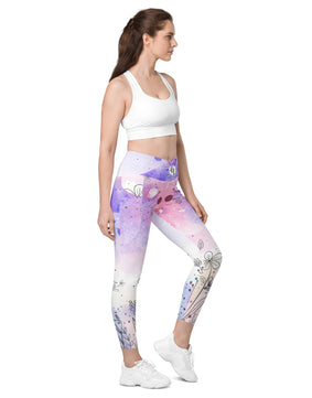 Aquarelle Crossover leggings with pockets