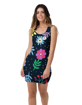 Ditsy colourful Cut & Sew Dress