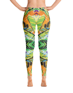 Green leaves Leggings