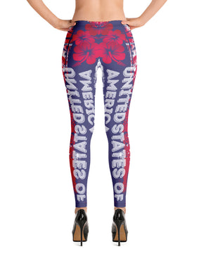 Red blue summers Leggings