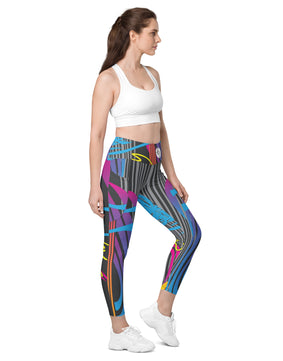 Multi lined Leggings with pockets