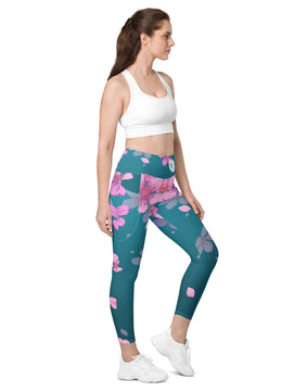 cherry blossom Leggings with pockets