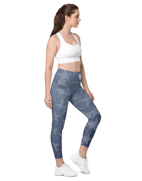 Grey star Leggings with pockets