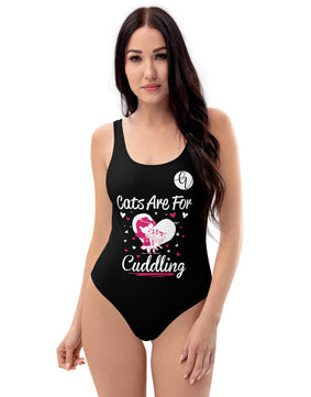 Cats are for cuddling One-Piece Swimsuit