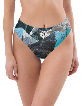 Mountain floral high-waisted bikini bottom