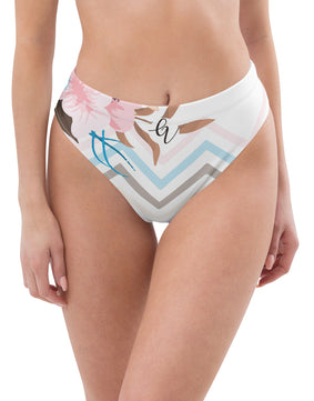 Peace petals high-waisted bikini bottom