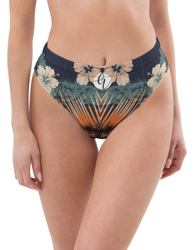 Faded coloured high-waisted bikini bottom