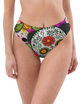 Dead sugar skull high-waisted bikini bottom