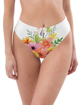 Flower floral high-waisted bikini bottom