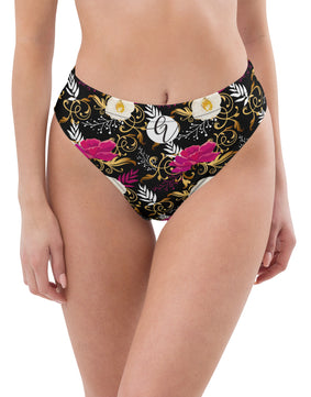 Black timber girl high-waisted bikini bottom