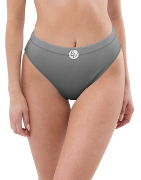 Grey coloured high-waisted bikini bottom