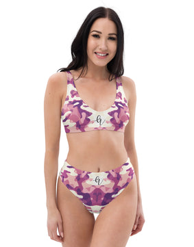 Drape sky minky high-waisted bikini