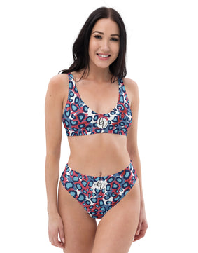 Leopard Pattern high-waisted bikini