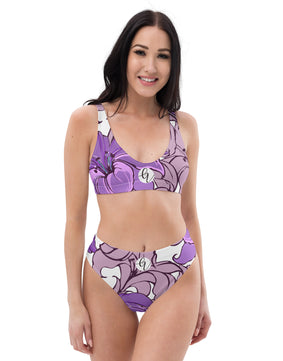 Lotus floral high-waisted bikini