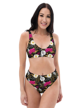 Black timber high-waisted bikini