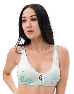 Flower floral Recycled padded bikini top