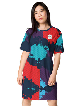 Geo wave T-shirt dress