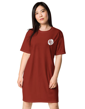 Reddish brown coloured T-shirt dress