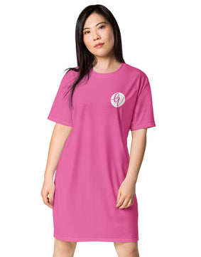 Pink coloured T-shirt dress