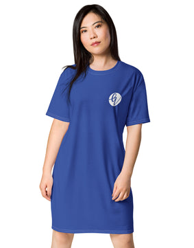 Blue coloured T-shirt dress