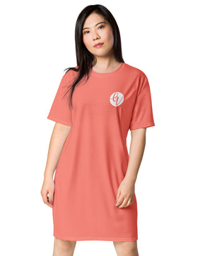 Peach coloured T-shirt dress