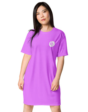 Purple coloured T-shirt dress