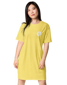 Yellow coloured T-shirt dress