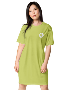 Green coloured T-shirt dress