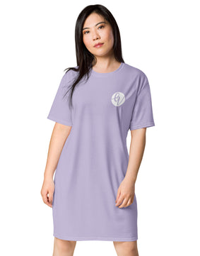 Purple coloured T-shirt dress