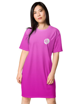 Pink coloured T-shirt dress