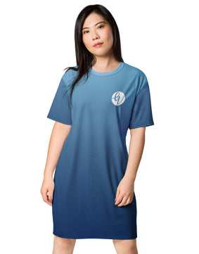 Blue coloured T-shirt dress