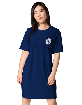 Blue coloured T-shirt dress