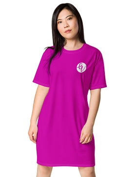 Purple coloured T-shirt dress