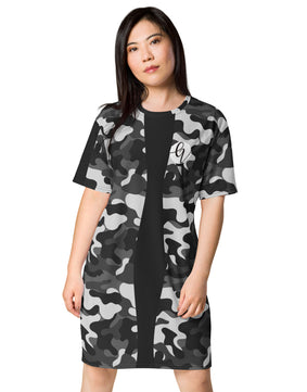 Army floral T-shirt dress