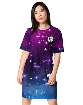 Sparkling galaxy T-shirt dress