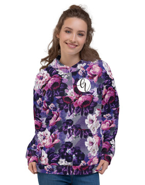 Purple floral Hoodie