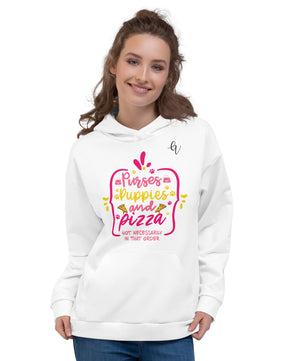 Purses puppies and pizza Hoodie